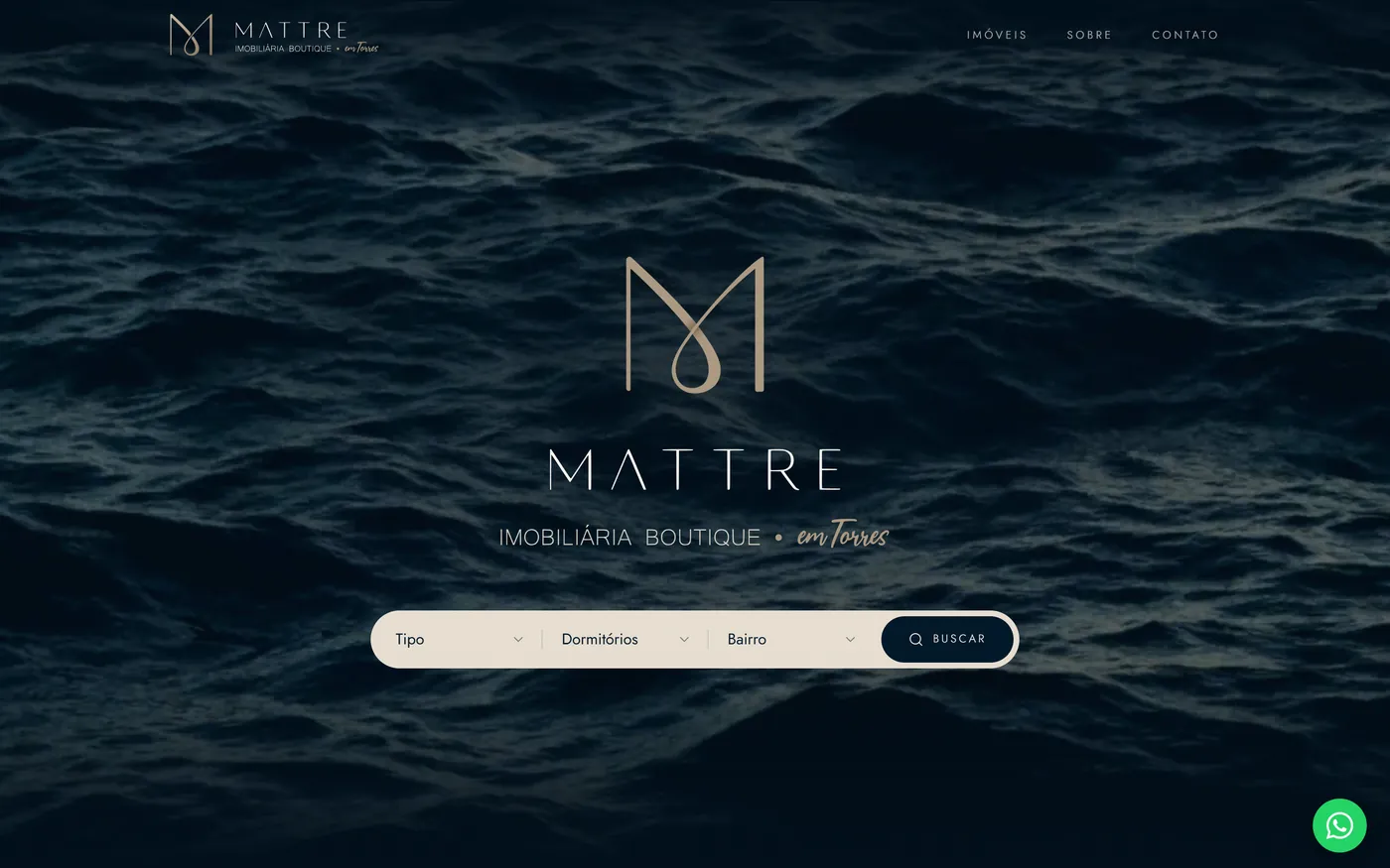 Site da Mattre Imobiliária Boutique