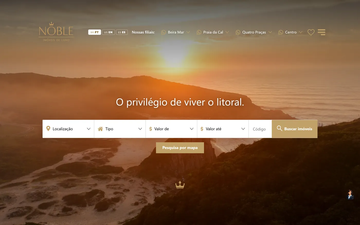 Site da Noble Imóveis